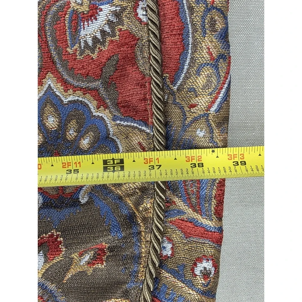 Croscill Margaux King Pillow Shams x 2 Jacquard Corded Trim Medallion‎